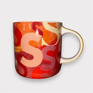 Anthropologie Lottie Monogram Mug "S" Initial Multicolor